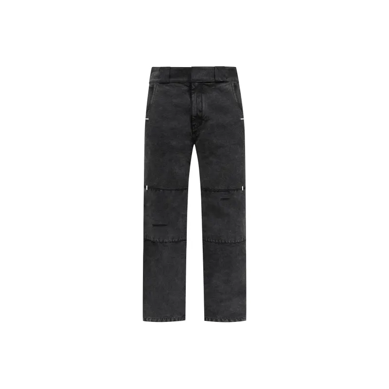 Askyurself Cargo Pants Unisex Washed Black-0