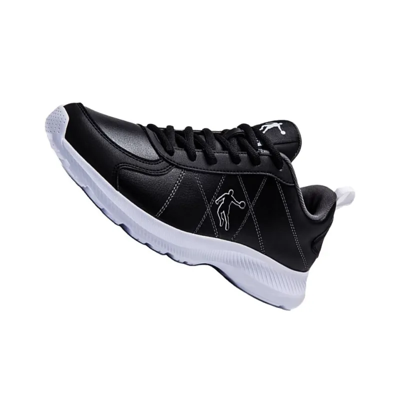 QIAODAN Cushioning Low-Top Running Shoes Men's Black White-1