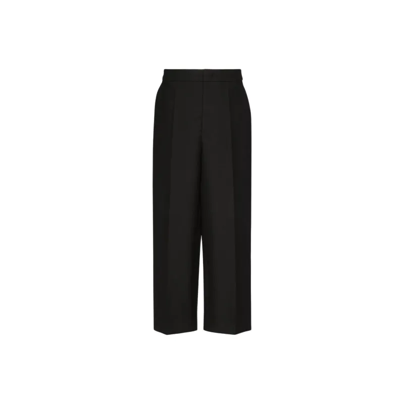 Valentino Pleat Detailed Cropped Pants-0