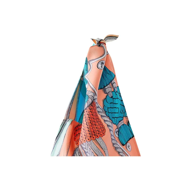 HERMES FUROSHIKI Silk One Shoulder Handbag Women's Orange-1