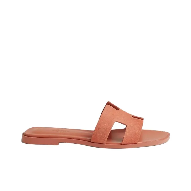 HERMES Oran Slide Slippers Women's Orange-1