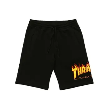 Thrasher Casual Shorts Unisex Black
