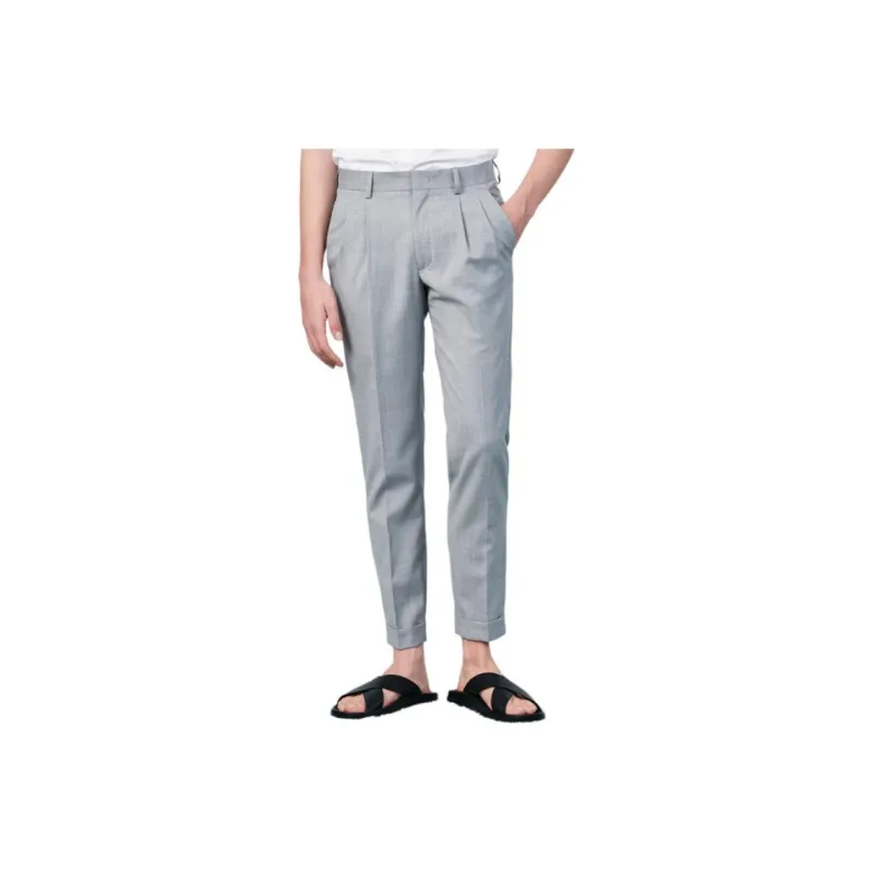 JODOLL Suit Trouser Men's Floral Yarn Gray-0