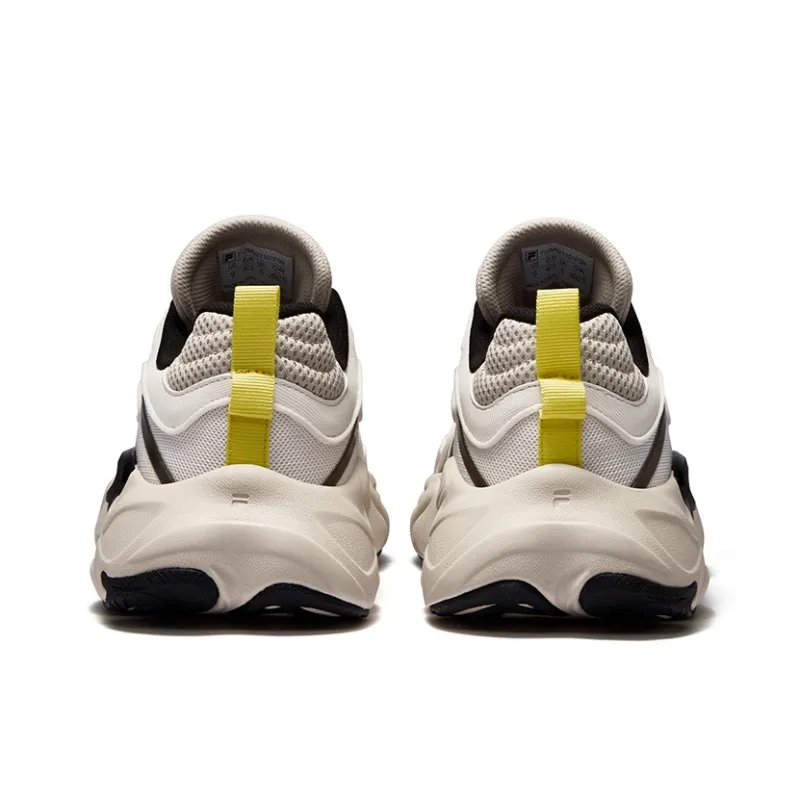 FILA FUSION FORCE Breathable Low Top Running Shoes Men's Gray White-3
