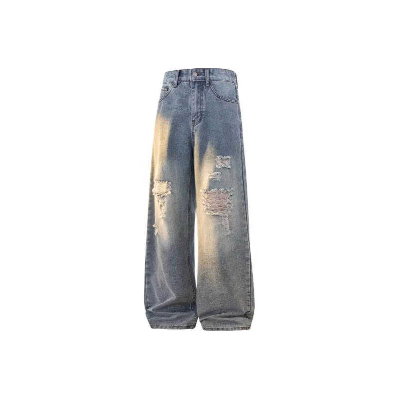 NEVER RULE Jeans Unisex Vintage Blue-5