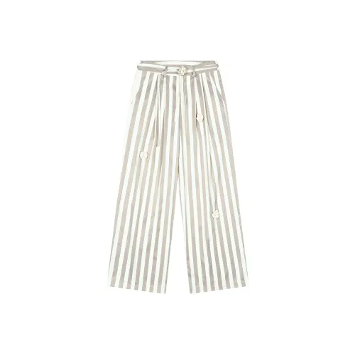 MostwantedLab Suit Trouser Unisex White Gray Stripes