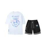 White Black Set (White Top+Black Pants)