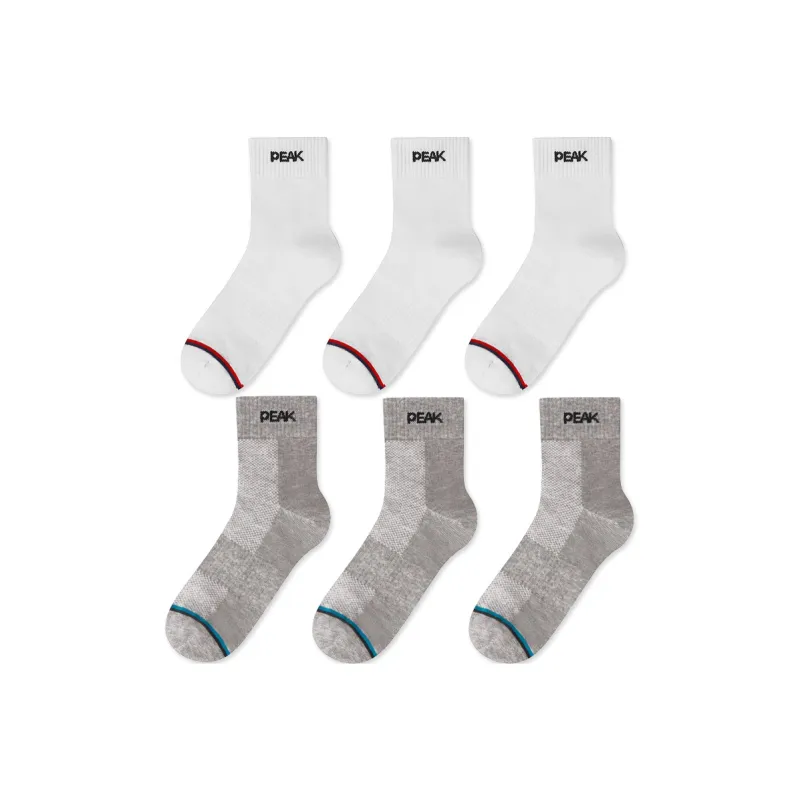 PEAK Mid Calf Socks Unisex 6 Pack-13