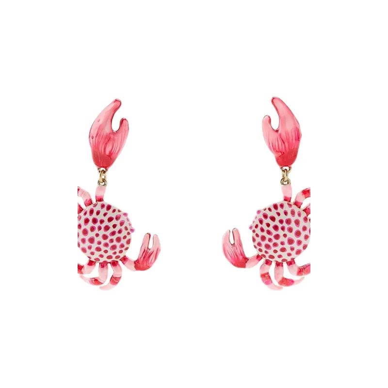 ZARA Metal Earrings Women's Pink-2