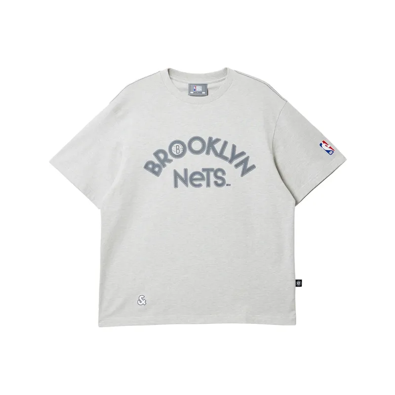 JACK JONES· JACK&JONESxNBA T Shirt Men's G01 Stone Gray Heather-0