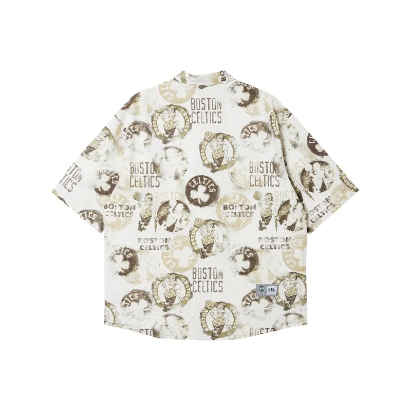 JACK JONES· JACK&JONESxNBA Shirt Men's A06 Raw White-1