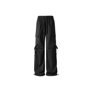 MARK WAFFLE Casual Pants Unisex Black