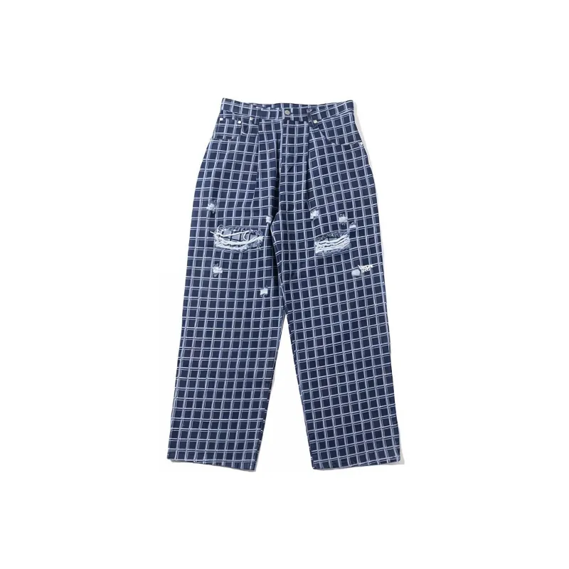 Younger Song Casual Pants Men's Blue-0