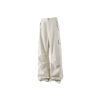 WOLF CODE Cargo Pants Unisex Washed Apricot