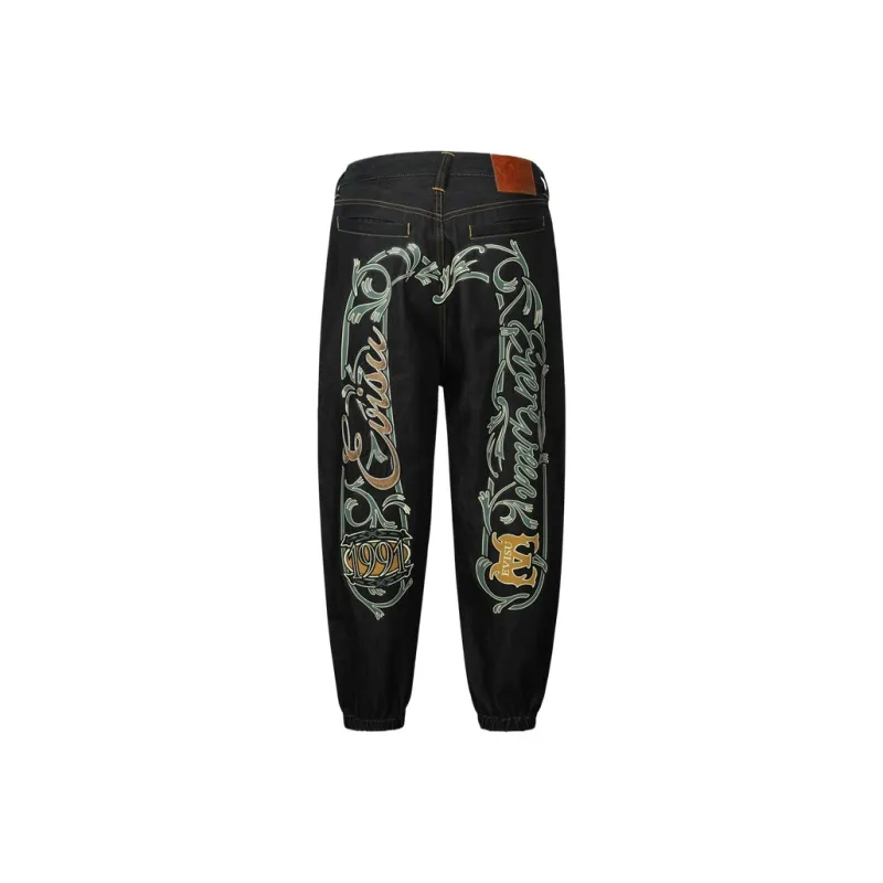 EVISU Denim Casual Pants Men's Denim Blue-0