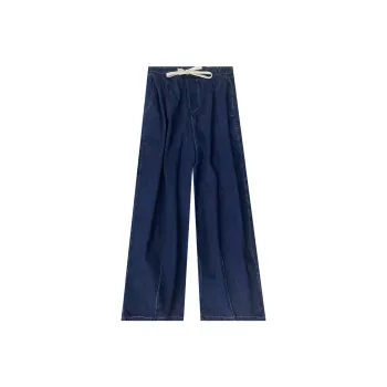 Menglaini Jeans Unisex Dark Blue