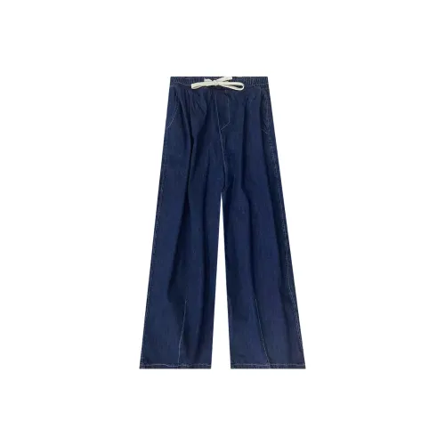 Menglaini Jeans Unisex Dark Blue