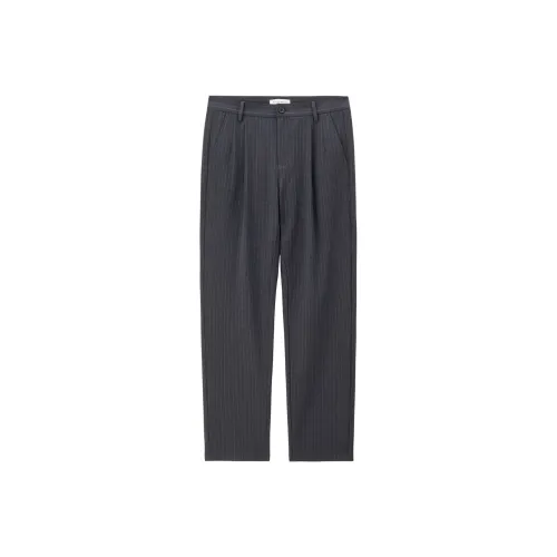 UNIQLO Suit Trousers Men 08 Stripes Gray