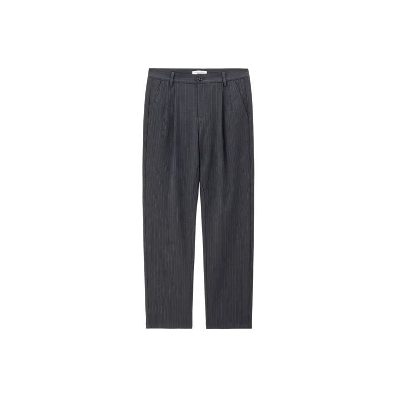 UNIQLO Suit Trousers Men 08 Stripes Gray-0
