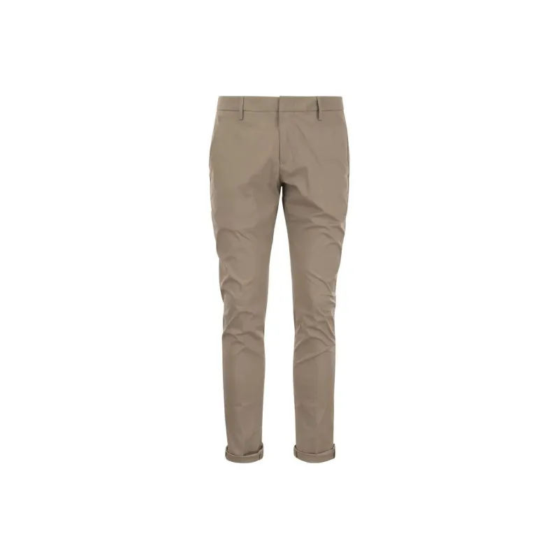 Dondup Mid Rise Straight Leg Trousers-0