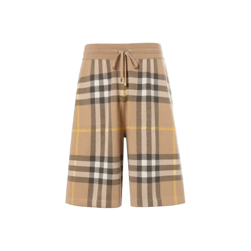 Burberry Tartan elasticated-waist Bermuda Shorts Beige
