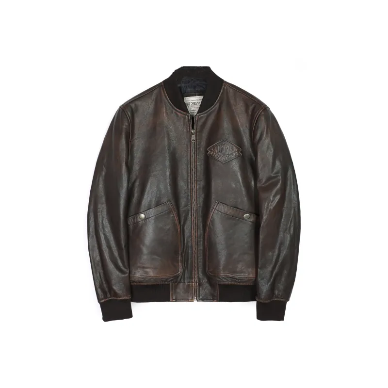 MCS Leather Jackets Men Black-0