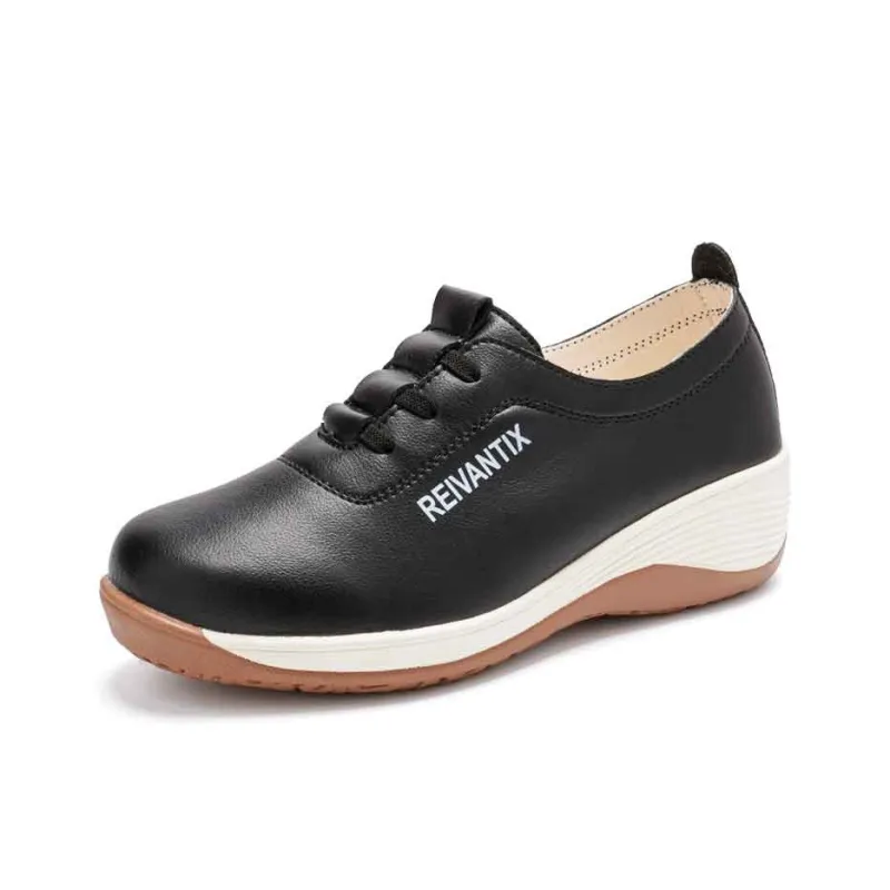 Reivanti Slip Resistant Low Top Casual Shoes Women's Black-0