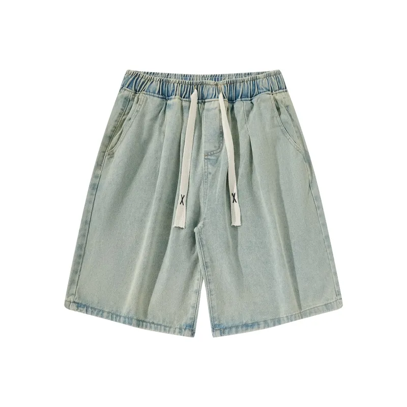 VniVerseVClub Denim Shorts Men's Light Blue-10