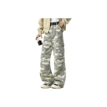 MARK WAFFLE Cargo Pants Unisex Camouflage