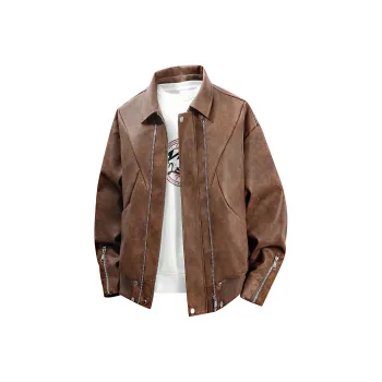 CHEVAL NOIR Leather Jacket Unisex Maple Leaf