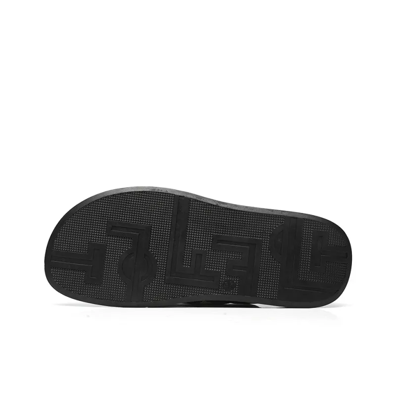 Mulinsen Rubber Sole Flip Flops Men's Black-3