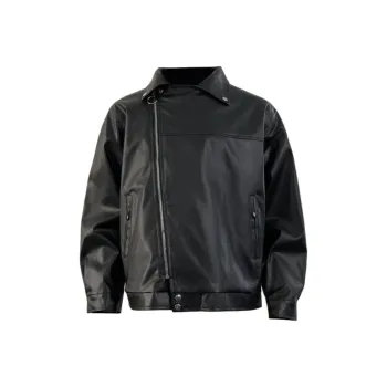RKVC Leather Jacket Unisex Black