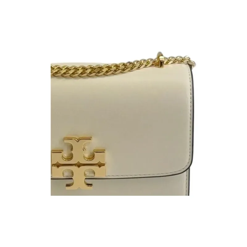 TORY BURCH Eleanor Cow Leather Shoulder Bag Trumpets Women's Warm White-1