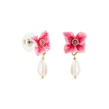 LES NEREIDES Gold Plated Earrings Women's Pink