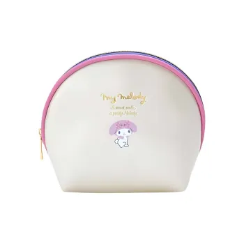 Sanrio Synthetic Leather Dome Bag Clutches Makeup Bags Women's Ecru