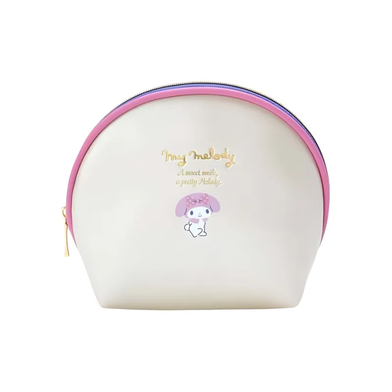 Sanrio Synthetic Leather Dome Bag Clutches Makeup Bags Women's Ecru-0