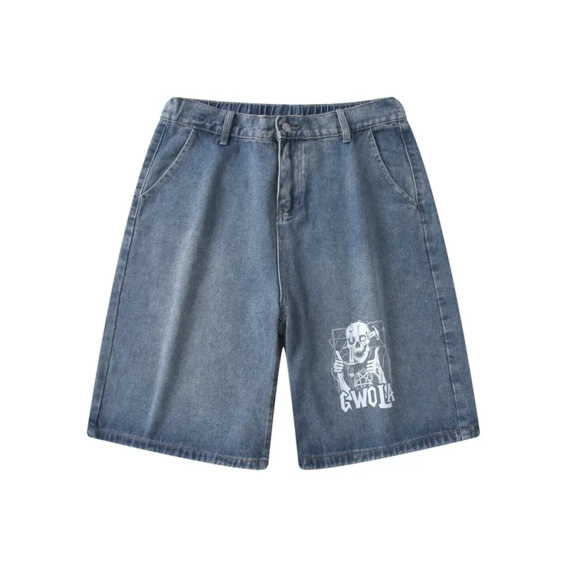Gwola Denim Shorts Unisex-7