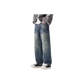 HIPANDA Jeans Men's Vintage Blue