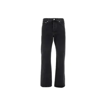 Sunflower Straight Twist Logo Patch Jeans