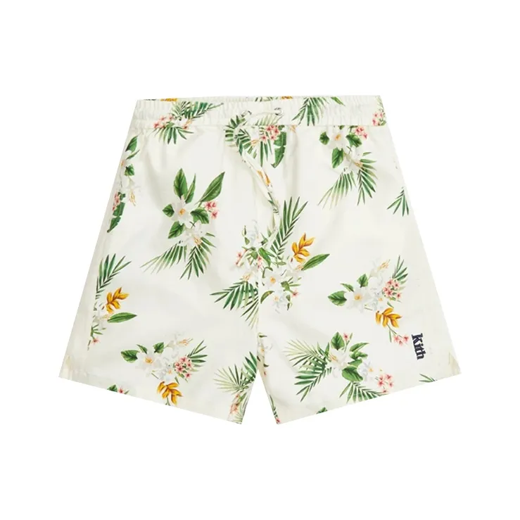 KITH Hawaiian Print Active Silk Shorts-0