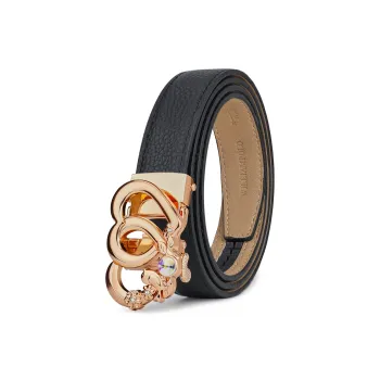 WilliamPOLO Cow Leather Belts Women's Multiple Colors 2.4cm