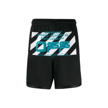 OFF WHITE Wavy Line Mesh Shorts
