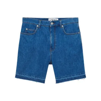 LOEWE SS23 Denim Shorts Men's Blue