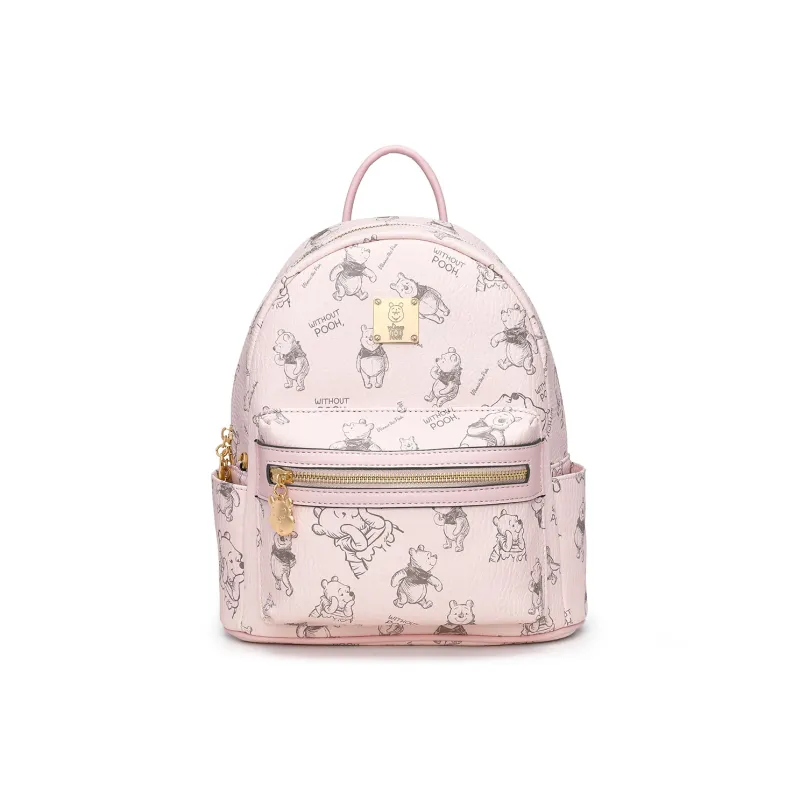 Disney Winnie The Pooh Series PVC Backpack Regular Women's Apricot/Pink/Black-7