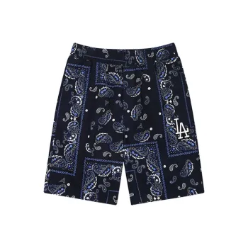 MLB Cashew Flower Casual Shorts Unisex Navy Blue