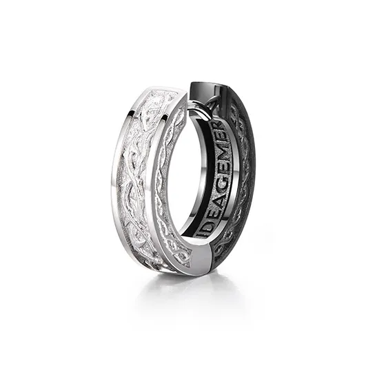 IDEAGEMER 925 Sterling Silver Earrings Men's-5