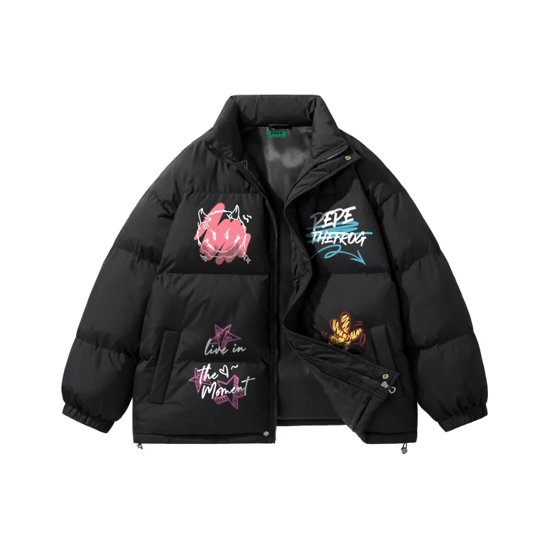 Pepe The Frog Puffer Jacket Unisex-0