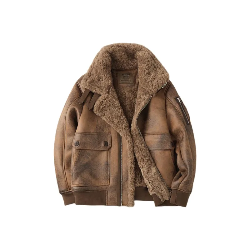 RKVC Leather Jacket Unisex Coffee-3