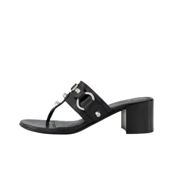 Balenciaga Slip Resistant Flip Flops Women's Black