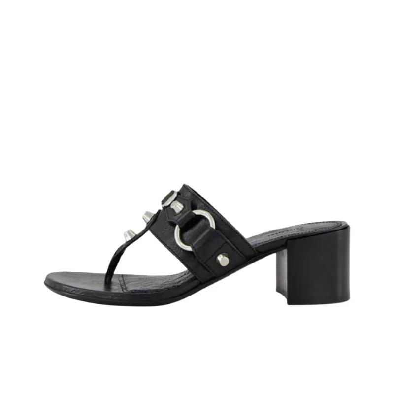 Balenciaga Slip Resistant Flip Flops Women's Black-0